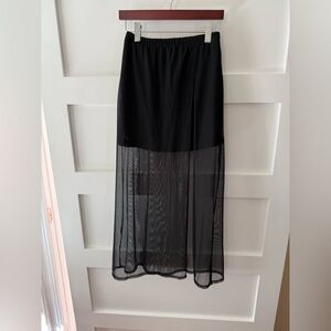 Try This Elegant Black Sheer Women's Skirt